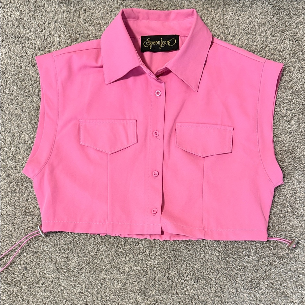 Spoon Jeans Pink Crop Top